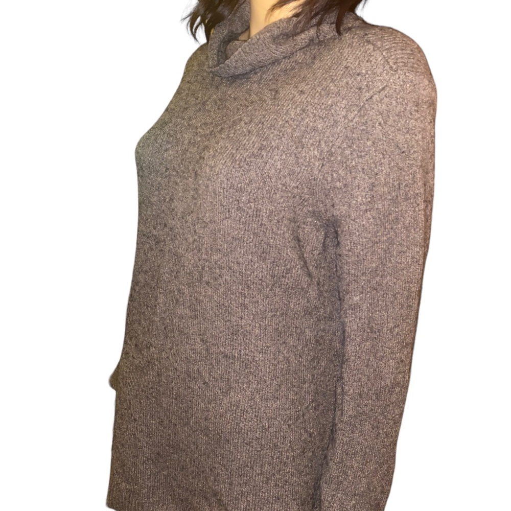 J Jill size Large L 10% wool blend cowl neck brown sweater soft - Picture 4 of 4